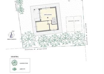 Villa con giardino di prossima nuova costruzione