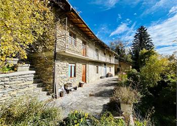 Small rustic hamlet in a mountain hamlet.